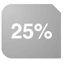 Ikon 25%, grå