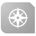 Icon gray - compass