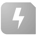 Icon gray - lightning